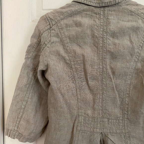 Light Green Beige Jacket with Pocket Details Sz S - Picture 9 of 16